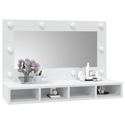 Mirror Cabinet with LED White 90x31.5x62 cm - Bend