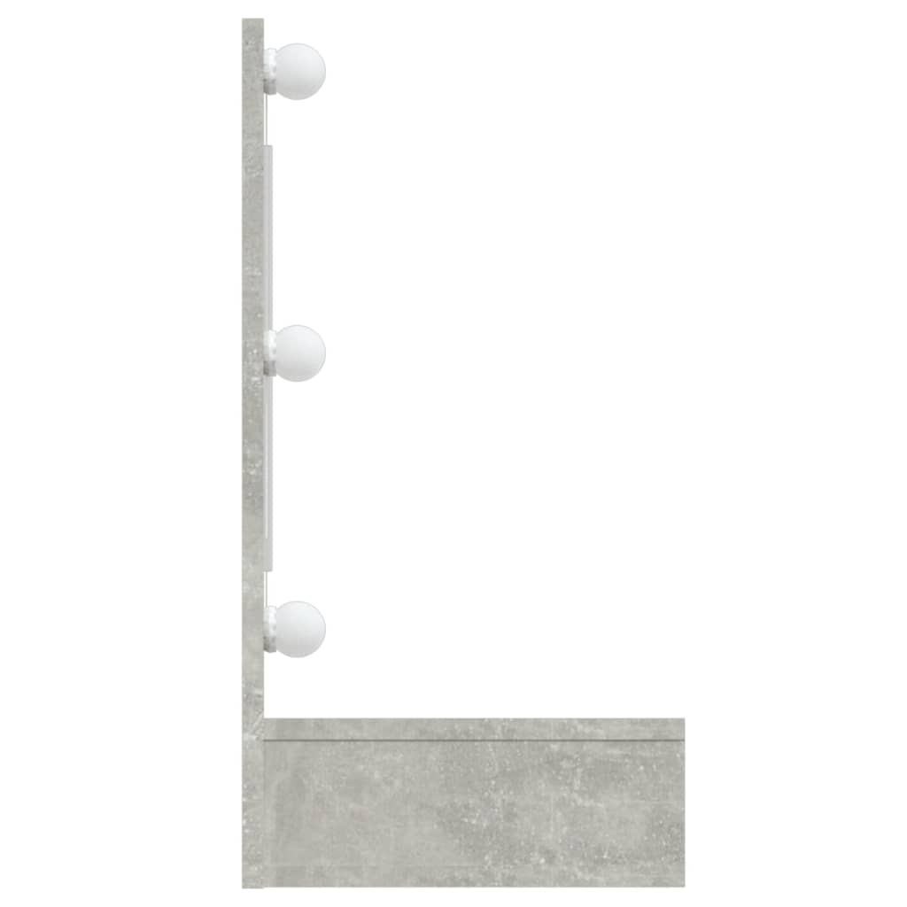 Mirror Cabinet with LED Concrete Grey 90x31.5x62 cm - Bend