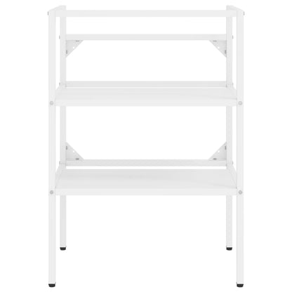 Bathroom Washbasin Frame White 59x38x83 cm Iron - Bend