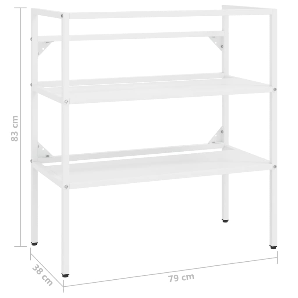 Bathroom Washbasin Frame White 79x38x83 cm Iron - Bend