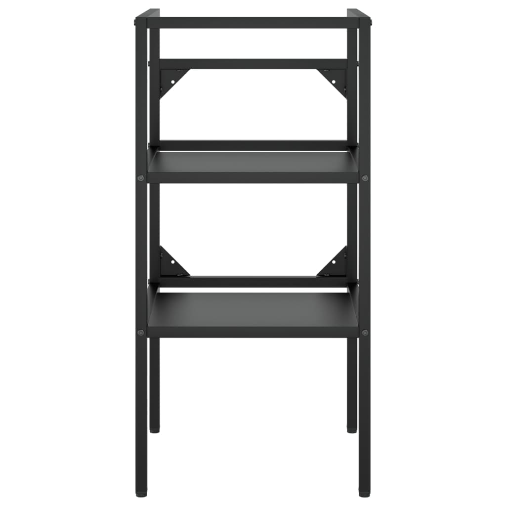 Bathroom Washbasin Frame Black 40x38x83 cm Iron - Bend