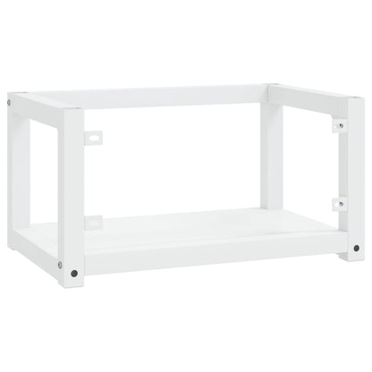 Wall-mounted Bathroom Washbasin Frame White 59x38x31 cm Iron