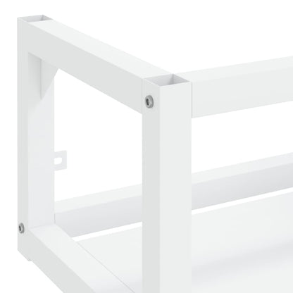 Wall-mounted Bathroom Washbasin Frame White 59x38x31 cm Iron