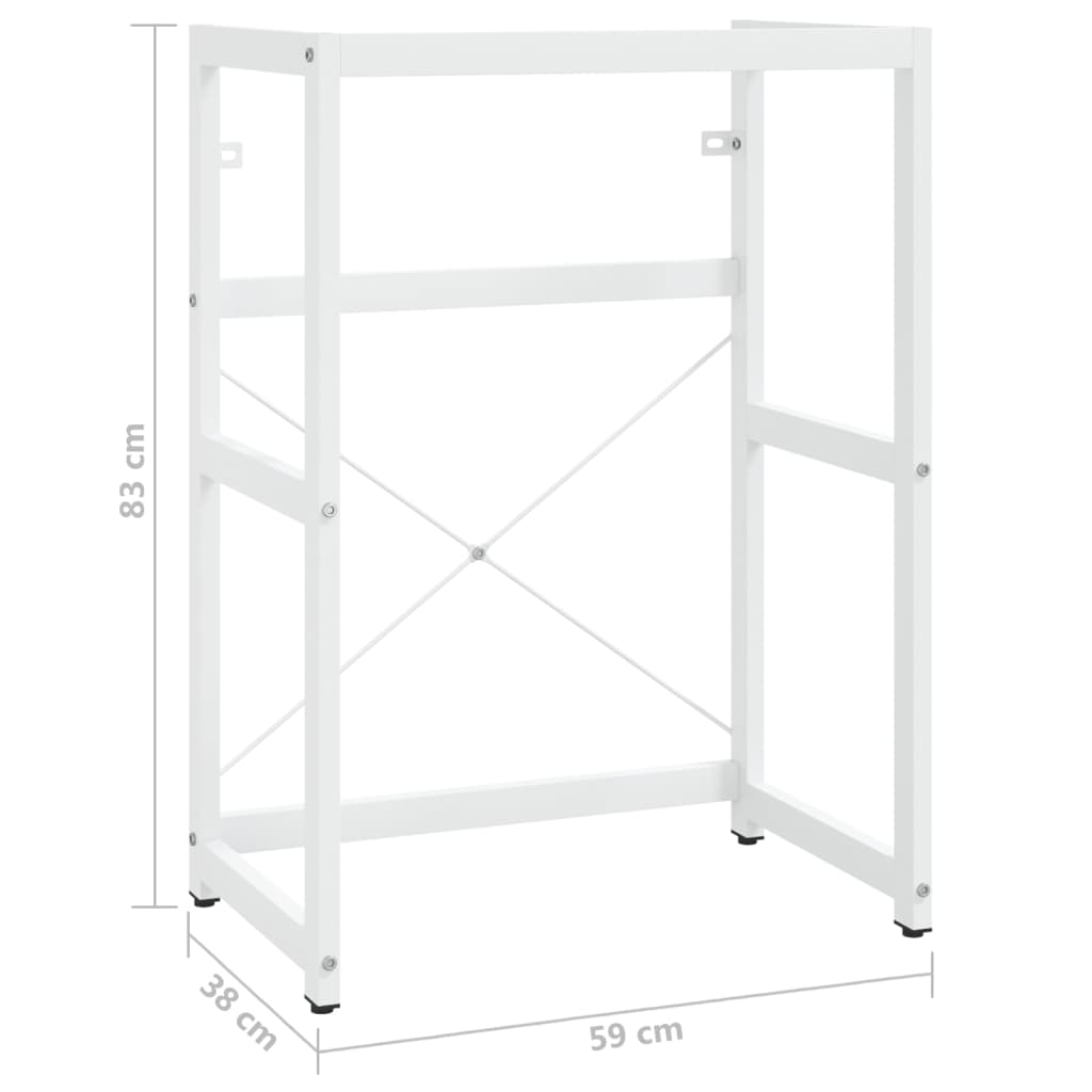 Bathroom Washbasin Frame White 59x38x83 cm Iron - Bend