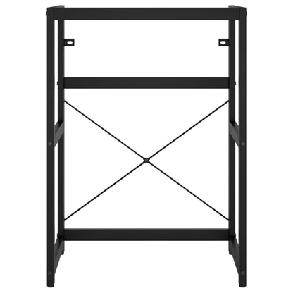 Bathroom Washbasin Frame Black 59x38x83 cm Iron - Bend