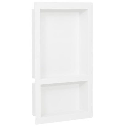 Shower Niche with 2 Compartments High Gloss White 41x69x9 cm - Bend