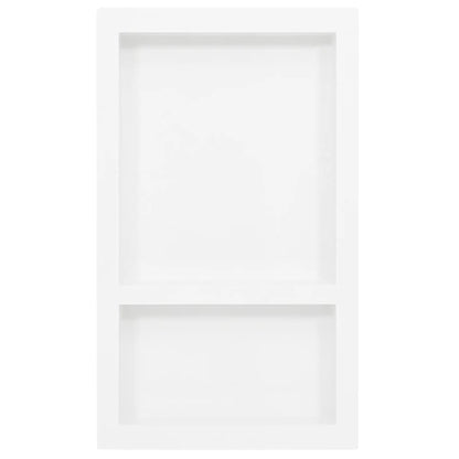 Shower Niche with 2 Compartments High Gloss White 41x69x9 cm - Bend