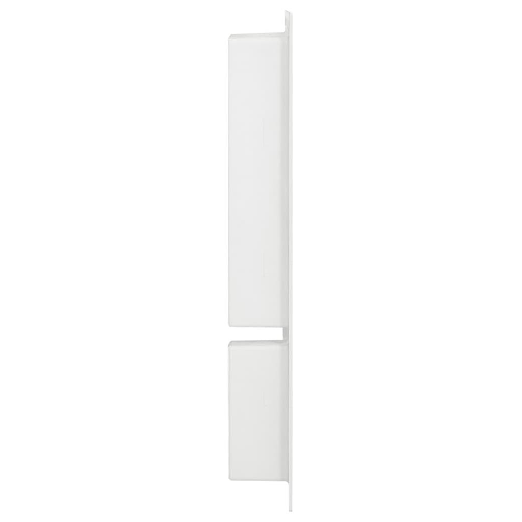 Shower Niche with 2 Compartments High Gloss White 41x69x9 cm - Bend