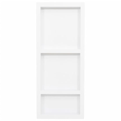 Shower Niche with 3 Compartments High Gloss White 41x99x9 cm - Bend