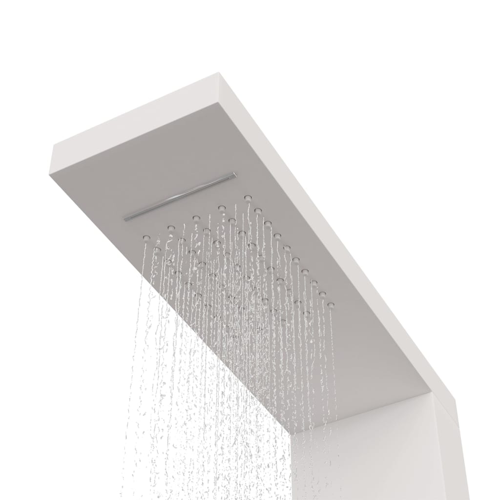 Shower Panel System Aluminium White - Bend