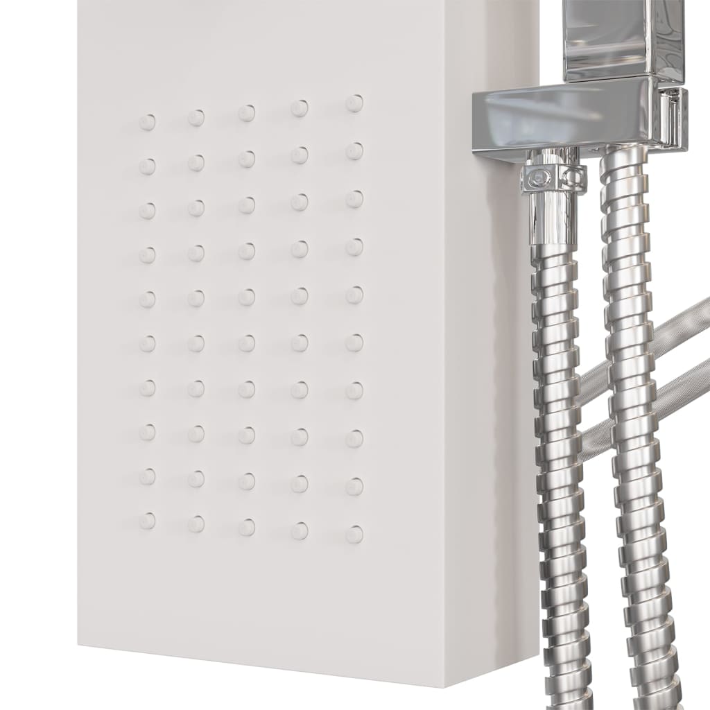 Shower Panel System Aluminium White - Bend