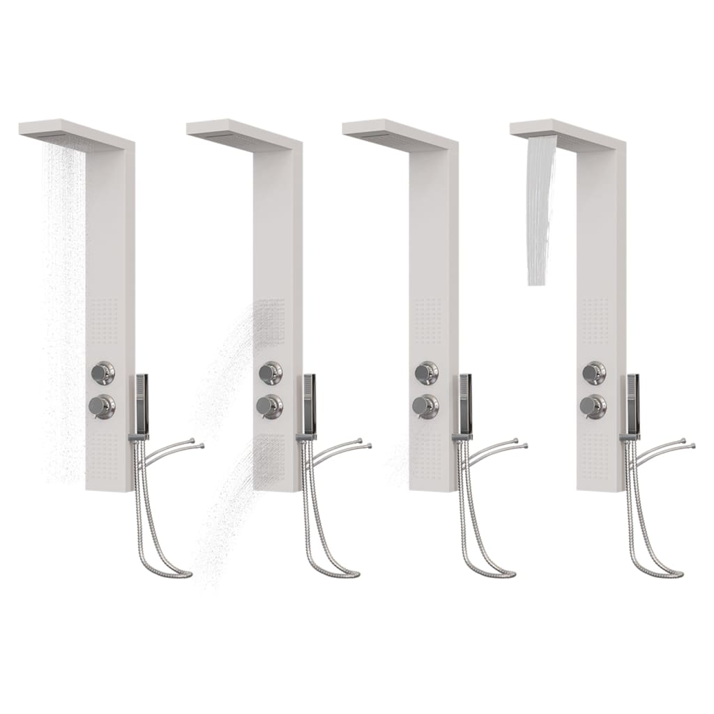 Shower Panel System Aluminium White - Bend