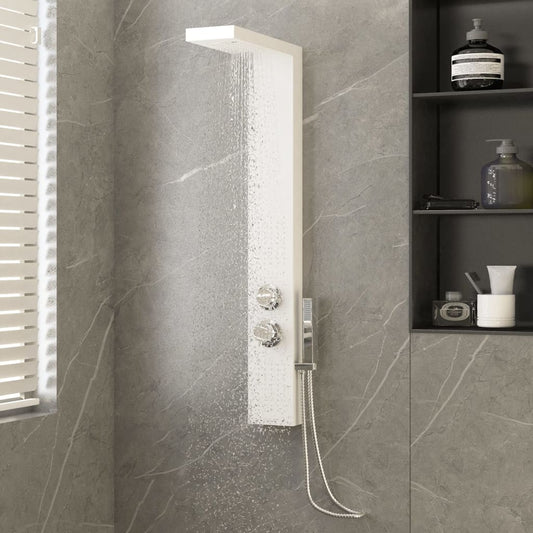 Shower Panel System Aluminium White - Bend