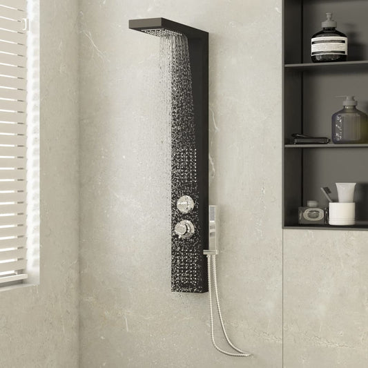 Shower Panel System Aluminium Black - Bend