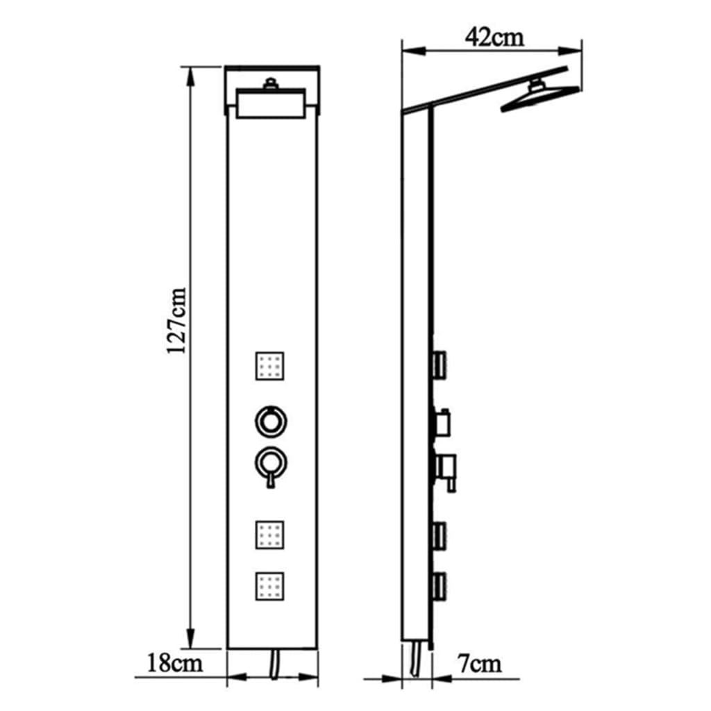 Shower Panel System Glass Brown - Bend