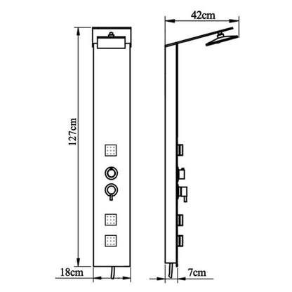 Shower Panel System Glass Brown - Bend