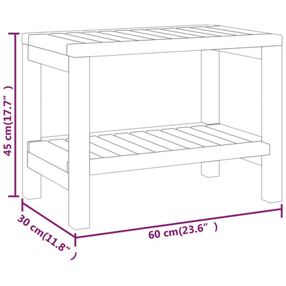 Bathroom Side Table 60x30x45 cm Solid Wood Teak - Bend