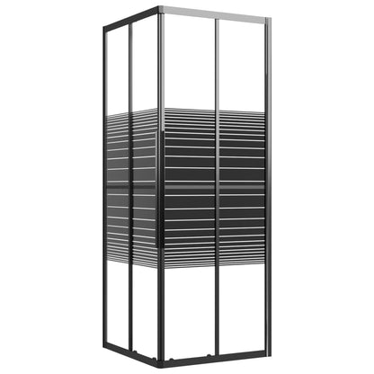 Stripe Shower Cabin ESG 70x70x180 cm Black - Bend