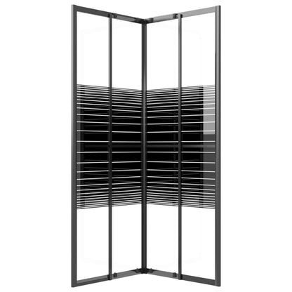 Stripe Shower Cabin ESG 70x70x180 cm Black - Bend