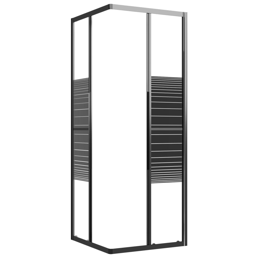 Stripe Shower Cabin ESG 70x70x180 cm Black - Bend