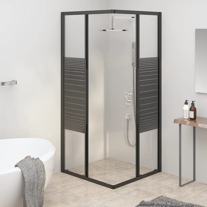 Stripe Shower Cabin ESG 70x70x180 cm Black - Bend