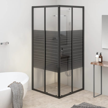 Stripe Shower Cabin ESG 70x70x180 cm Black - Bend