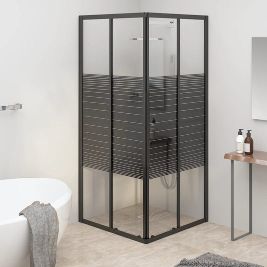 Stripe Shower Cabin ESG 70x70x180 cm Black - Bend