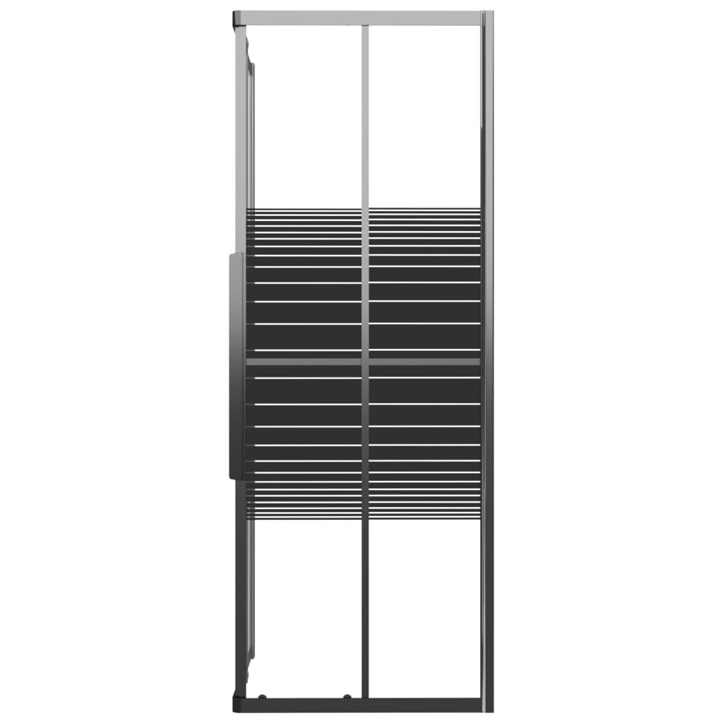 Stripe Shower Cabin ESG 80x70x180 cm Black - Bend