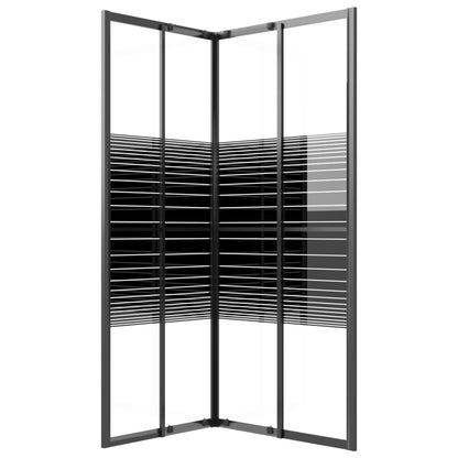 Stripe Shower Cabin ESG 80x70x180 cm Black - Bend