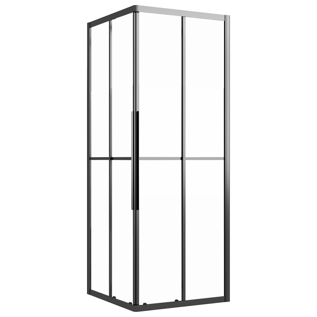 Shower Cabin Frosted ESG 70x70x180 cm Black - Bend