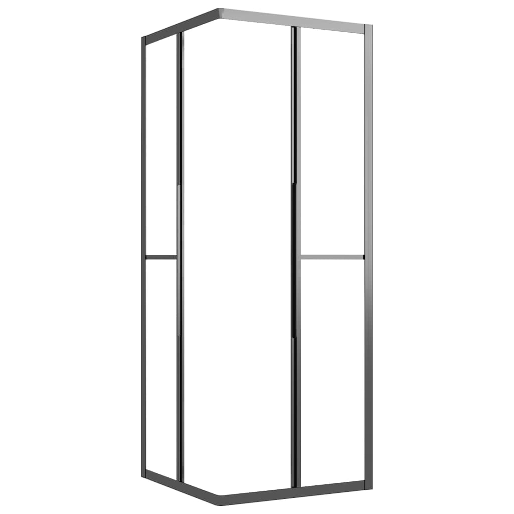 Shower Cabin Frosted ESG 70x70x180 cm Black - Bend