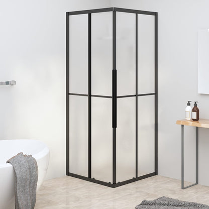 Shower Cabin Frosted ESG 70x70x180 cm Black - Bend