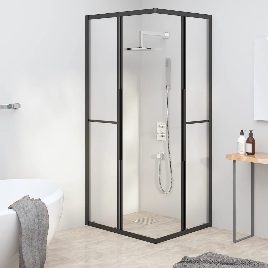 Shower Cabin Frosted ESG 80x70x180 cm Black - Bend