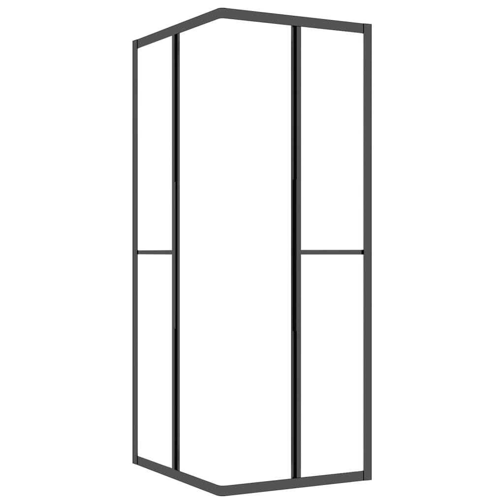 Shower Cabin Frosted ESG 80x70x180 cm Black - Bend