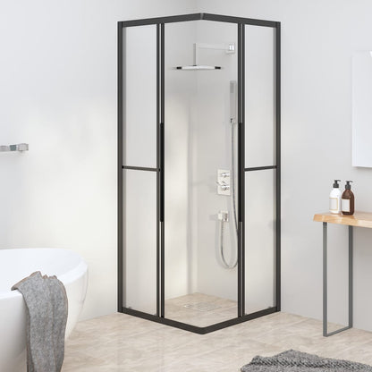 Shower Cabin Frosted ESG 80x80x180 cm Black - Bend