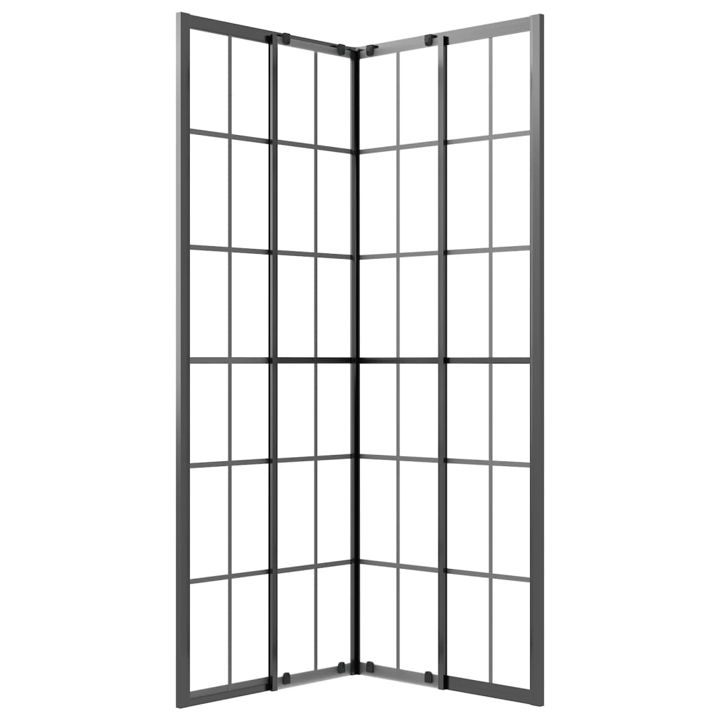 Shower Cabin Frosted ESG 80x80x180 cm Black - Bend