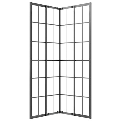 Shower Cabin Frosted ESG 80x80x180 cm Black - Bend