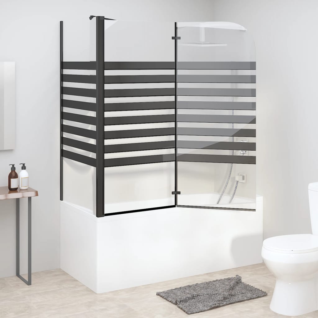 Stripe Bath Enclosure 120x68x130 cm Tempered Glass - Bend