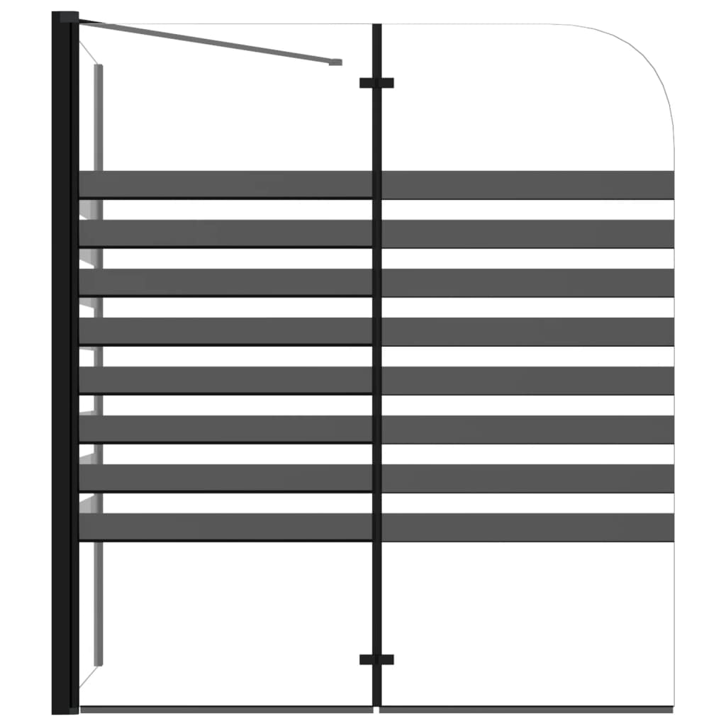 Stripe Bath Enclosure 120x68x130 cm Tempered Glass - Bend