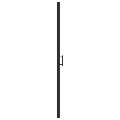 Shower Door 100x178 cm Half Frosted Tempered Glass Black - Bend