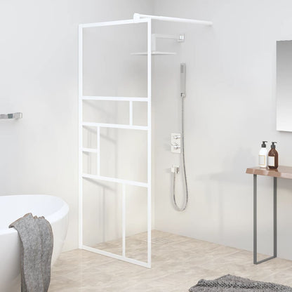 Walk-in Shower Wall 90x195 cm ESG Glass White