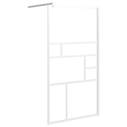 Walk-in Shower Wall 115x195 cm ESG Glass White