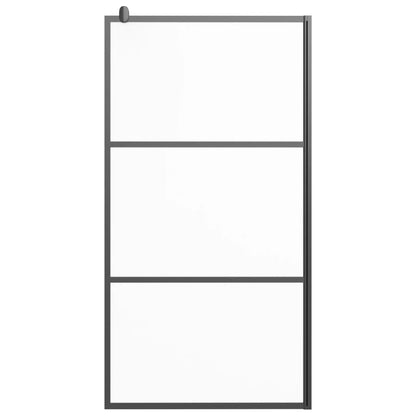 Walk-in Shower Wall 100x195 cm Frosted ESG Glass Black - Bend