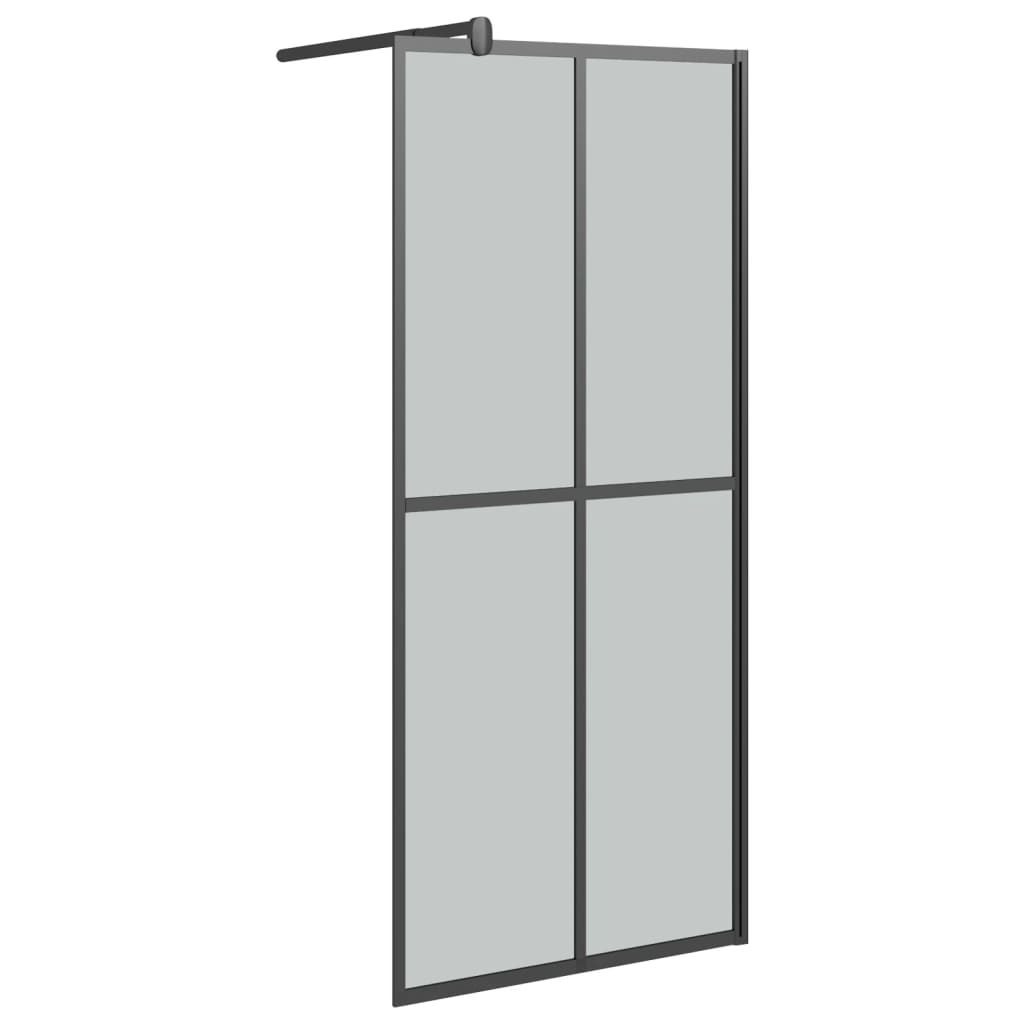 Walk-in Shower Screen 90x195cm Dark Tempered Glass - Bend