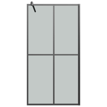 Walk-in Shower Screen 100x195cm Dark Tempered Glass