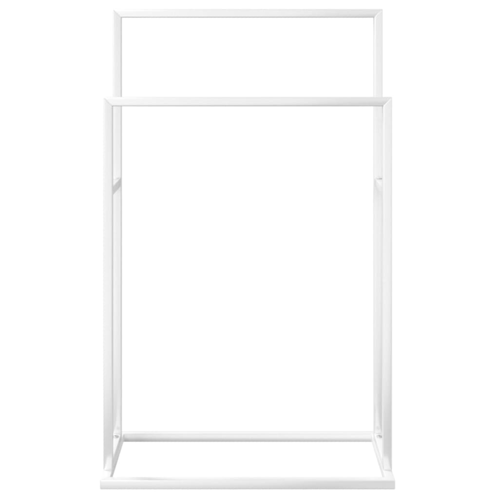 Freestanding Towel Rack White 48x24x78.5 cm Iron