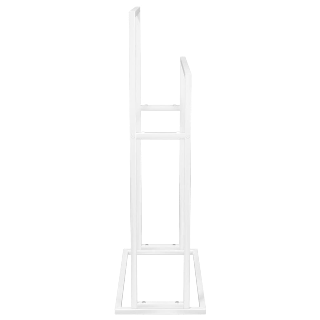 Freestanding Towel Rack White 48x24x78.5 cm Iron