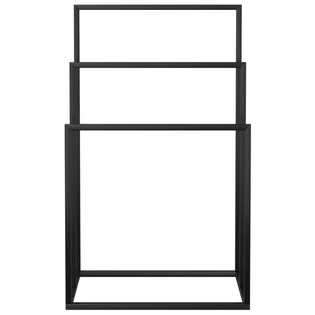 Freestanding Towel Rack Black - 3 Tier - Bend