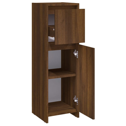 Bathroom Cabinet Brown Oak 30x30x95 cm Engineered Wood