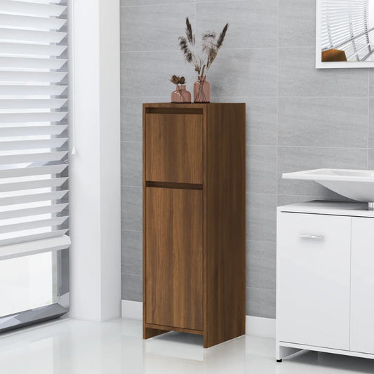 Bathroom Cabinet Brown Oak 30x30x95 cm Engineered Wood